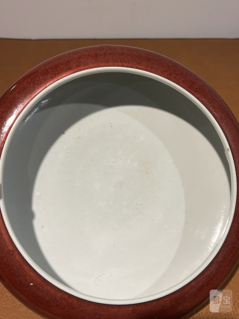 清乾隆 霁红釉镗锣洗 - 图5